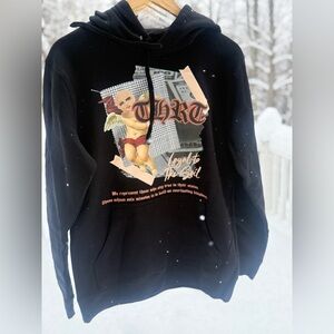 THRT Graphic Hoodie “Loyal To The Soil” Black Streetwear Size Small